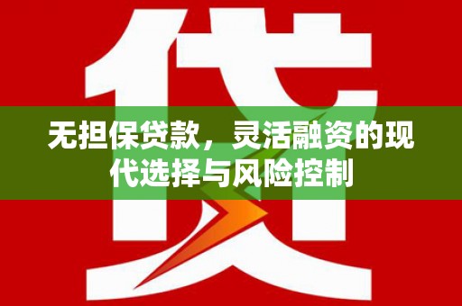 宁陕无担保贷款，灵活融资的现代选择与风险控制