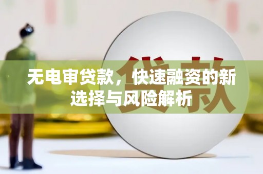 宁陕无电审贷款，快速融资的新选择与风险解析