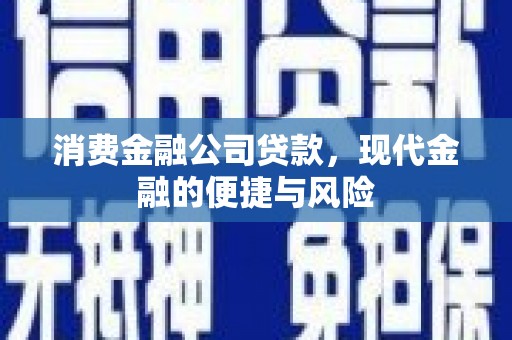 宁陕消费金融公司贷款，现代金融的便捷与风险