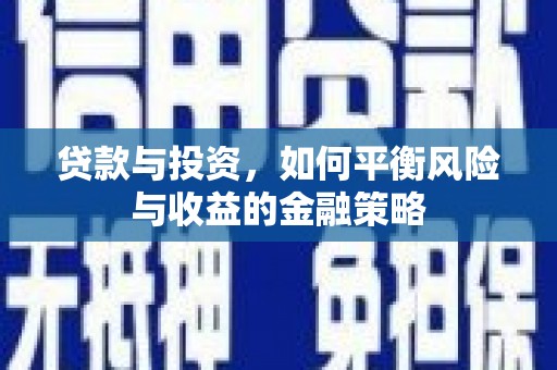 宁陕贷款与投资，如何平衡风险与收益的金融策略
