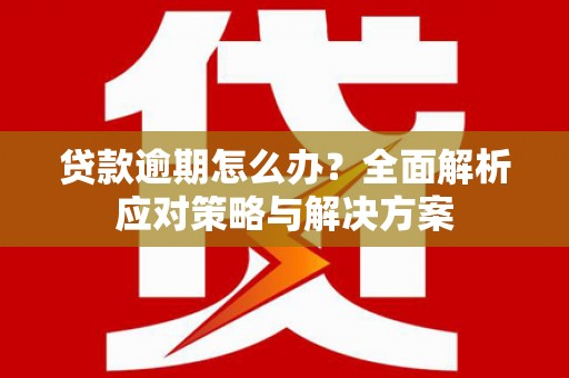 宁陕贷款逾期怎么办？全面解析应对策略与解决方案