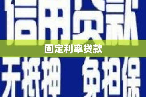 宁陕固定利率贷款